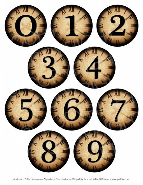 Saat Steampunk Alphabet, Word Art Tutorial, Steampunk Printables, Stary Papier, Seni Resin, Clock Faces, Steampunk Crafts, Foto Transfer, Alfabet Letters