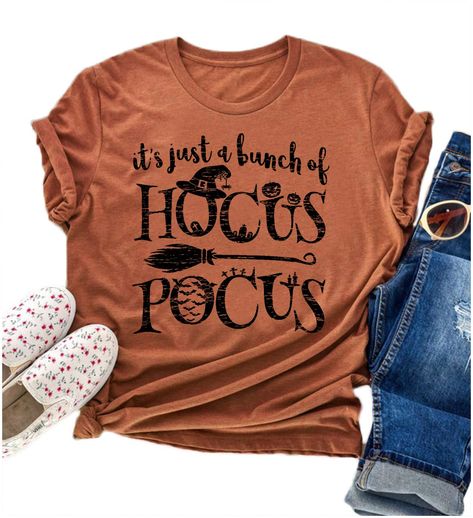 Celebrate Samhain, Classic Halloween Movies, Hocus Pocus Tee, Hocus Pocus Movie, Halloween Shirts For Women, Fall Tee Shirts, Sanderson Sisters Shirt, Hocus Pocus Shirt, Hocus Pocus Halloween