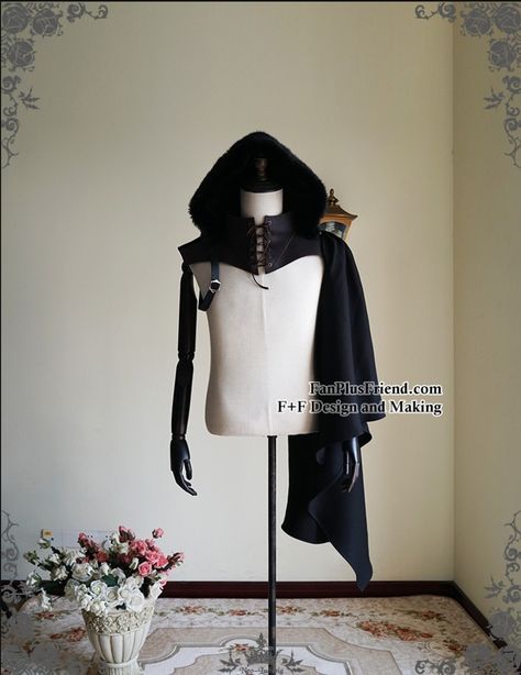 Whale Bones, Black Mantle, Costume Capes, Pirate Fashion, Shoulder Cape, Cosplay Armor, Retro Punk, Hooded Cloak, The Whale