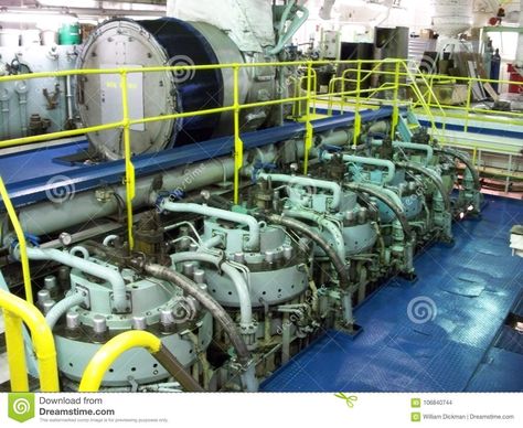 Marine Diesel Engine, Big Machines, Cargo Shipping, Diesel Engine, Sci-fi Spaceship, Photo Image, Engineering, Stock Photos, Ships