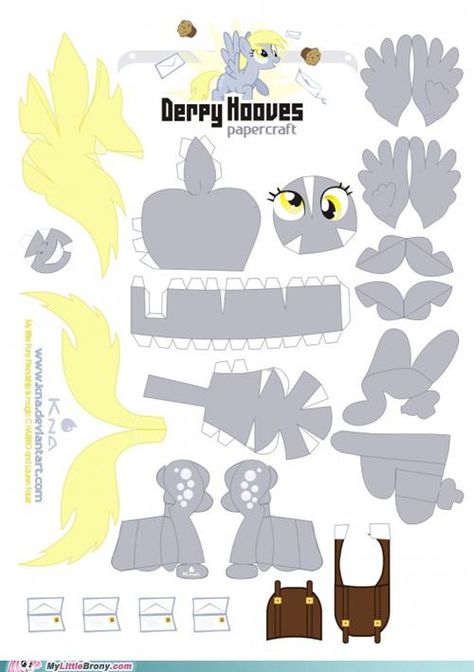 Trust me, making a mini me is a ton harder than it looks. Make sure to get some quick drying glue if you want to fold this!!! Muñeca Baby Alive, The Living Tombstone, Derpy Hooves, My Little Pony Party, Paper Doll Template, Pony Party, Papercraft Templates, 3d Paper Crafts, Pony Drawing