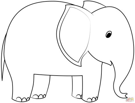 Elephant Template, Elephant Outline, Elephant Coloring, Elephant Printable, Template Free Printable, Elephant Coloring Page, Make A Presentation, Animal Templates, Cartoon Elephant