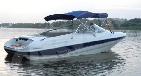 Carver Bimini on a Bayliner Capri. Bayliner Capri, Lake Fun, Cool Boats, Sport Boats, Power Boats, Wakeboarding, Luxury Yachts, Yachts, Boating