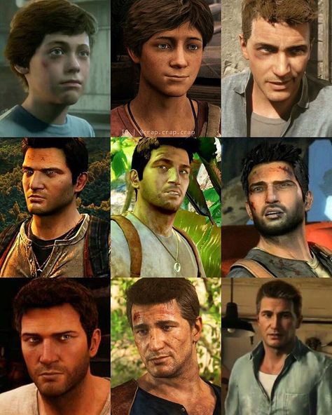 Nate through the years. Drake Meme Face, Uncharted Funny, Cs Go Wallpapers, Chloe Frazer, Uncharted 2, Drake Meme, Uncharted Game, Uncharted Series, Loving Father