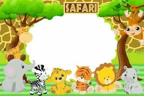 Safari Tarpaulin Background, Tarpaulin Design, Safari Animals Birthday, Drink Topper, Jungle Theme Birthday, Jungle Birthday Party, Safari Theme Birthday, Zoo Party, Safari Birthday Party