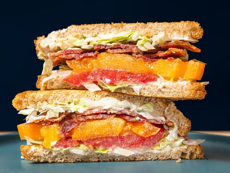 Use the best tomatoes. Put away the fancy bread. And most importantly: Don't mess with it. Best Blt Sandwich, Ultimate Blt Sandwich, Best Blt, Blt Sandwich Recipes, Fancy Bread, Tomato Sandwich Recipes, Bacon Blt, Bacon Lettuce Tomato, Light Summer Meals