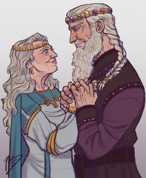 Jaehaerys And Alysanne, Naomi Buttelo, Alysanne Targaryen, King Fanart, Warcraft Characters, Fire And Blood, Old King, George Rr Martin, Targaryen Art