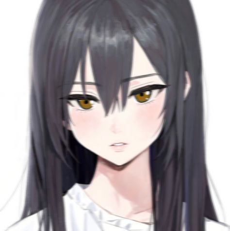 Anime Girlboss Pfp Black Hair, Black Hair Brown Eyes Anime, Brown Eyes Anime, Black Hair Yellow Eyes, Purple And Green Hair, Black Hair Brown Eyes, Single Pfp, Anime Long Hair, Brown Eyes Black Hair