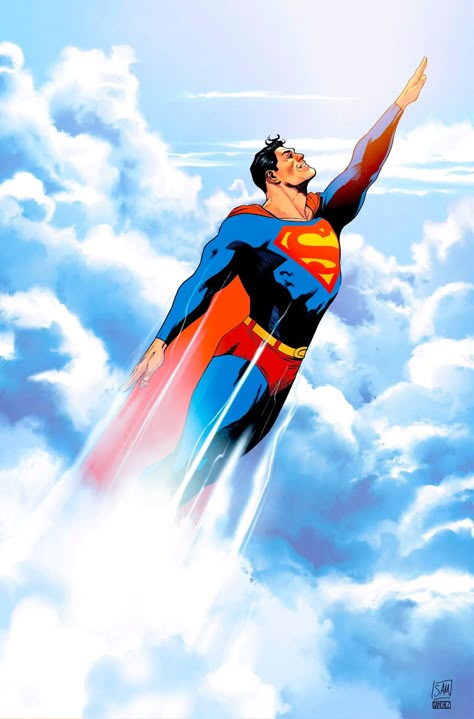 Superman Comic Art, Superman Flying, Superman Comic Books, Superman Artwork, Superman Wallpaper, Superman Family, Action Comics, Superman Man Of Steel, Superman Art