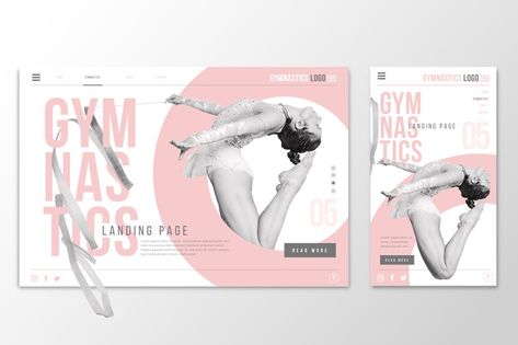 Gymnastics Website Design, Gymnastics Logo Design, Gymnastics Logo, Gymnastics Design, Gymnastics Posters, Newsletter Design, Dance Art, Email Design, Design Education