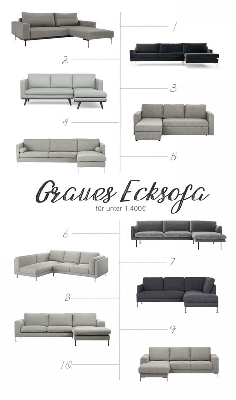 Interior-Inspo: Graues Ecksofa unter 1.400 Euro | Alexandra Winzer Couch Grau, Sofa Grau, Stylish Sofa Sets, Ektorp Sofa, Small Sectional, Small Sectional Sofa, Latest Sofa Designs, Grey Corner Sofa, Interior Architecture Drawing