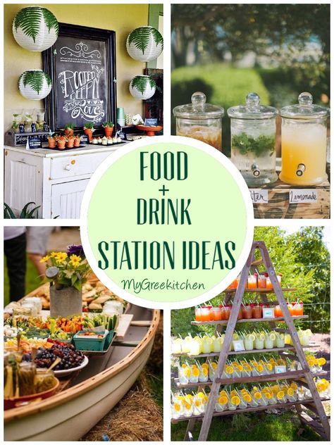 Outdoor Food Station, Beverage Table For Party, Burger Station Ideas, Drink Table Ideas Beverage Stations, Drink Station Ideas Party, Office Party Foods, Drink Station Ideas, Food Station Ideas, Outdoor Drink Station