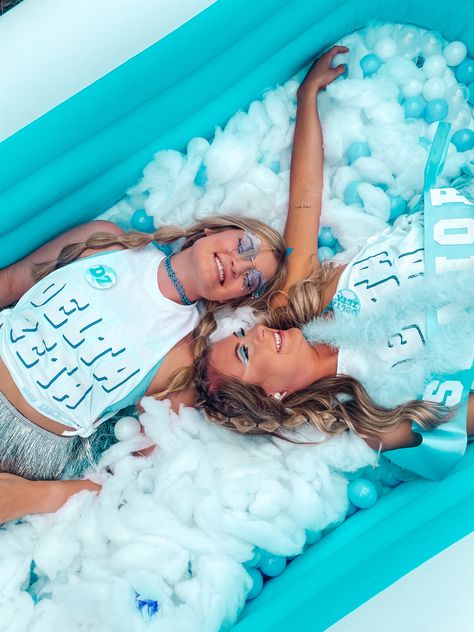 Cloud Nine Bid Day Theme, Cloud Nine Bid Day, On Cloud 9 Bid Day, Cloud 9 Bid Day, Sorority Rush Themes, Sorority Themes, Recruitment Themes, Angel Theme, Alpha Gam