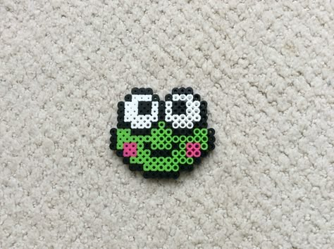 Perler beads frog Kerropi Perler Beads, Perler Beads Frogs, Frog Hama Beads, Perler Frog, Frog Perler Bead Pattern, Frog Perler Beads, Frog Beads, Hama Bead Ideas, Ironing Beads