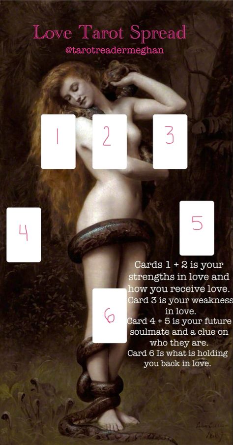 Tarot Spread follow me on instagram @tarotreadermeghan #tarotcards #tarotreading #tarot #tarotspreads Love Tarot Spread, Tarot Card Layouts, Kartu Tarot, Freetime Activities, Relationship Tarot, Tarot Reading Spreads, Tarot Interpretation, Tarot Cards For Beginners, Learning Tarot Cards