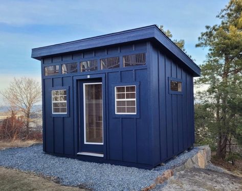 11 Shed Siding Options - Best Siding Materials Tin Shed Makeover Exterior, Shed Siding Ideas, Finished Shed, Shed Siding, Shed Homes Interior, Cheap Sides, Shed Makeover, Tin Shed, Tuff Shed