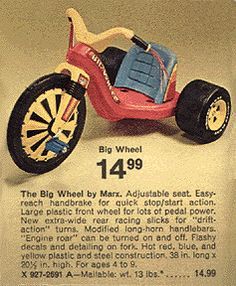 Big Wheel and Powder Puff- those 6 y/o's are way too big for those big wheels. Description from pinterest.com. I searched for this on bing.com/images Evel Knievel, Crochet Quote, 1960s Toys, Old School Toys, Child Hood, Old Commercials, Childhood Memories 70s, Big Wheel, Vintage Memory