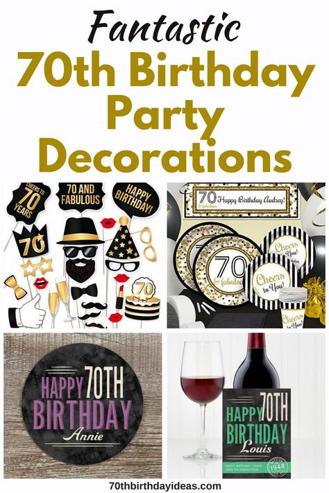 Easy Birthday Party Decorations, 70th Birthday Party Ideas For Mom, 70th Birthday Party Decorations, 70th Birthday Party Ideas, Birthday Party Ideas For Adults, 70th Birthday Banner, 70th Birthday Parties Decorations, Birthday Party Decoration Ideas, Party Ideas For Adults