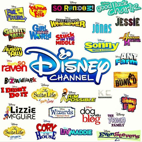 Disney Channel Logos Disney Channel Quizzes, Disney Channel Logo, Disney Channel Aesthetic, Teen Wolf Poster, Old Disney Channel Shows, Disney Jessie, Dog With A Blog, Disney Best Friends, Old Disney Channel