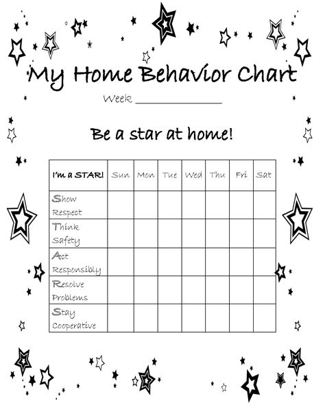 At Home Behavior Chart Behavior Worksheets, Behavior Chart Preschool, Behavior Sticker Chart, Printable Behavior Chart, Sticker Chart Printable, Home Behavior Charts, Free Printable Behavior Chart, Preschool Behavior, Child Behavior Chart