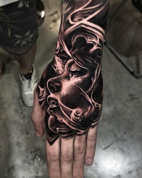 Ronaldo Tattoo, Tattoos Realism, Medium Size Tattoos, Guitar Tattoo Design, Tattoo Style Art, Chicano Tattoos Sleeve, Inner Bicep Tattoo, Skull Sleeve Tattoos, Ancient Tattoo