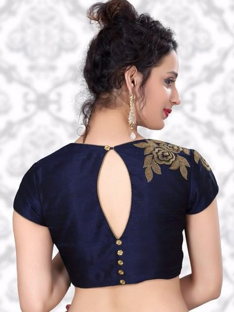 30+ Latest Simple Blouse Back Neck Designs 2018 & 2019 ब्लाउज बैक नेक डिजाइन, Sari Blouses, Saree Blouse Neck Designs, Blouse Back Neck Designs, New Blouse Designs, Sari Blouse Designs, Blouse Design Images, Saree Blouse Design, Simple Blouse Designs