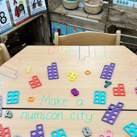 Miss LVT on Instagram: "We’ve got the most colourful set up going on for our maths challenge this week 🌈 Here we are consolidating last weeks learned maths skills by matching numicon to their outline, with an additional challenge of finding the numerals to match 👏🏻 . . . . . . . . . . . . . #Teacher #UKTeacher #PrimaryTeacher #Teachergram #TeachersOfInstagram #EYFS #EYFSTeacher #EarlyYears #EarlyYearsTeacher #Reception #ReceptionTeacher #KS1 #KS1Teacher #YearOne #YearOneTeacher #ContinuousPro Eyfs Maths, Early Years Maths, Early Years Teacher, Math Challenge, Primary Teachers, Learning Math, Math Skills, Early Years, Teaching Ideas