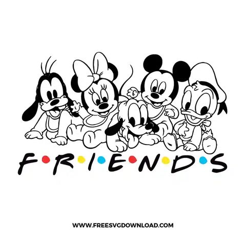 Mickey And Friends Free SVG Files | Free SVG Download Mickey Mouse Svg Free Cricut, Disney Shirt Svg, Summer Tv Shows, Disney Svg Free, Disney Family Trip, Disneyland Svg, Friends Svg, Classic Disney Characters, Disney Easter