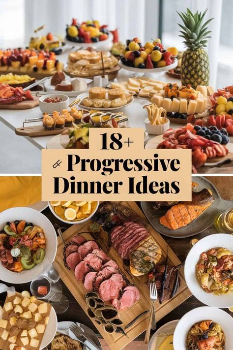 Host an unforgettable night with amazing progressive dinner ideas. Picture delicious appetizers. mouthwatering main courses. and delightful desserts shared with friends. Perfect for special occasions or casual gatherings. these creative meal ideas will keep the fun rolling. Enjoy food. laughter. and bonding moments. Perfect for parties. themes. hosting. and friends! https://ostrali.com/progressive-dinner Friends Meal Ideas, Hosting Meals Dinner Parties, Progressive Dinner Main Course Ideas, Progressive Dinner Ideas Themes, Themed Meals Dinner Parties, Easy Get Together Food, Progressive Dinner Ideas Main Course, Friends Dinner Party Food, Progressive Dinner Dessert Ideas