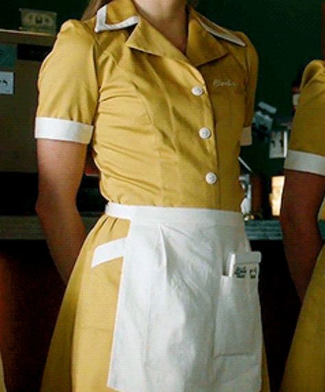 Waiter Outfit, Cafe Uniform, Waitress Outfit, Waitress Uniform, Diner Aesthetic, Kristine Froseth, Waiter Uniform, Pompe A Essence, Chef Clothes