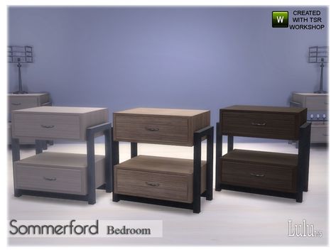 Sims4 Nightstand Cc, Sims 4 Night Stand Cc, Sims Inspiration, Cc Furniture, Sims 4 Bedroom, Bedroom Nightstand, Sims 4 Cc Furniture, Sims4 Cc, Night Table