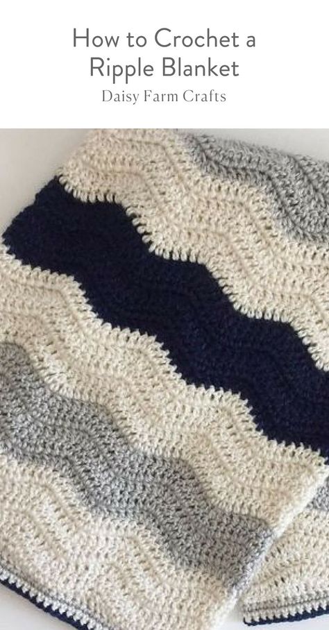 Crochet Ripple Stitch Blanket, 3 Color Crochet Afghan Patterns Free, Wavy Crochet Blanket Pattern Free, Chevron Afghan Crochet Pattern Free, Easy Ripple Crochet Pattern Free, Crochet Chevron Blanket Pattern Free, Crocheted Afghans Free Patterns, Ripple Crochet Blankets, Crochet Ripple Blanket Pattern