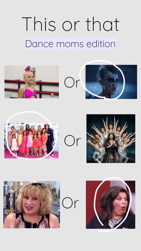 Dance moms would u rather🩷 #dancemoms Would U Rather, Dance Moms, Funny Memes, Memes, Funny, Pins, Quick Saves, Dance Mums