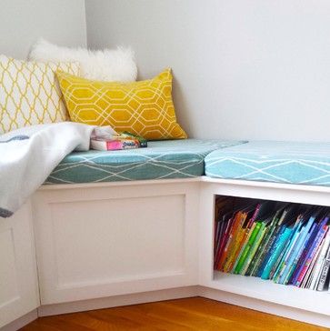 L-Shaped Corner Bench with Storage - Contemporary - Kids - boston ... Bench Seating With Storage, Seating With Storage, Corner Bench With Storage, L Shaped Bench, Corner Bench Seating, Reading Nook Kids, Corner Seating, Storage Bench Seating, Cafe Seating