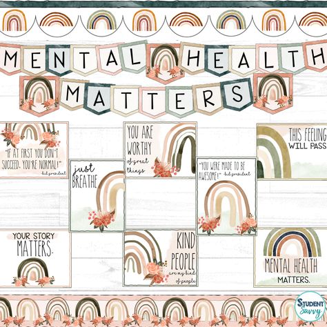 Mental Health Month Bulletin Board Ideas, Mental Health Booth Ideas, Mental Health Board Ideas, Mental Health Fair Booth Ideas, May Mental Awareness Month, Mental Health Bulletin Board Ideas, Mental Health Classroom, Mental Health Bulletin Board, Peer Counseling