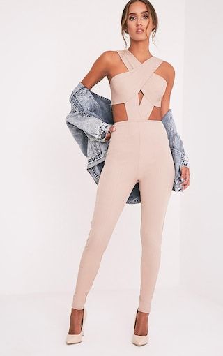 Bandage Jumpsuits, Fitted Jumpsuit, Pink Jumpsuit, Jumpsuit Online, High Fashion Street Style, Fashion Street, Affordable Fashion, Playsuit Jumpsuit, Jumpsuits For Women