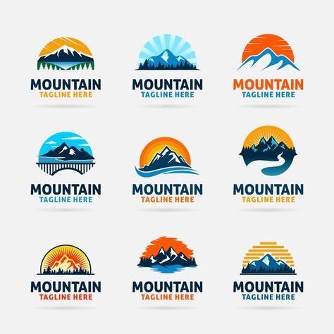 Travel And Tours Logo, Outdoors Logo Design, Hand Drawn Logotype, Mountain Logo Design, Hiking Logo, Forest Logo, City Life Photography, Hexagon Logo, Outdoor Logos