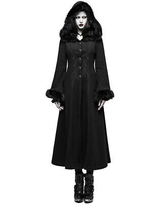 Top Rated Punk Rave Womens Hooded Coat Long Jacket Black Goth Lolita Steampunk Winter VTG , Women's Coats, Jackets & Vests Queen Outfits Royal Medieval, Queen Outfits Royal, Goth Coat, Womens Hooded Coat, Long Hooded Coat, Victorian Coat, Flower Coat, Gothic Mode, Drag Queen Outfits