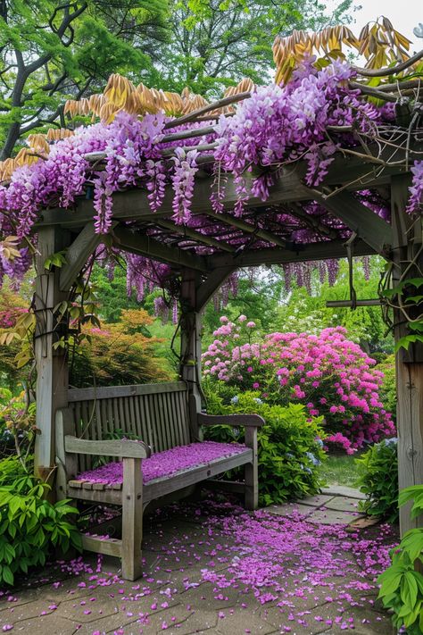 15 Serene Japanese Garden Ideas to Transform Your Outdoor Space – Everyday Inspo Home Japanese Garden, Japanese Arbor, Asian Garden Backyard, Arbour Ideas, Japanese Garden Ideas, Cherry Blossom Garden, Japanese Garden Style, Japanese Style Garden, Garden At Home