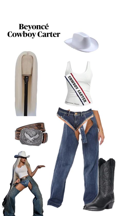 Cowboy Carter Beyoncé Halloween Costume Idea 🤠 #halloween #costume #halloweencostume #inspo #pinterest #shufflefyp #fyp #halloweeninspo #halloweenaesthetic #halloweencollage Beyoncé Halloween, Beyonce Halloween Costume, Beyonce Cowboy, Beyonce Costume, Xmas Party Ideas, Beyoncé Concert, Beyonce Concert, Texas Theme, Houston Rodeo