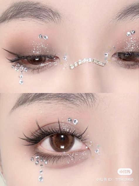 Idol Makeup, Make Up Mata, Monolid Eye Makeup, Glitter Outfit, Korea Makeup, Soft Makeup Looks, Korean Eye Makeup, Eye Makeup Pictures, Japanese Makeup