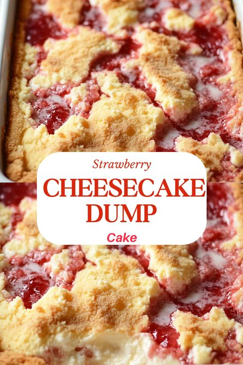 Strawberry Cheesecake Dump Cake. Strawberry Cheesecake Dump Cake is the… | by Bingey Y | Oct, 2024 | Medium Baked Strawberry Dessert, Strawberry Jello Cheesecake Recipe, Easy Dessert Recipes With Fruit, Dump Cake Desserts, Simple Dump Cake Recipes, Dump Cake Cobbler Recipes, Easy Dump Dessert Recipes, Strawberry Banana Dump Cake, Strawberry Cool Whip Cake