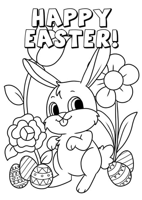 Easter Coloring Pictures, Easter Coloring Pages Printable, Free Easter Coloring Pages, Easter Coloring Sheets, Easter Bunny Colouring, Easter Drawings, Easter Coloring Book, Easter Activity, Easter Coloring