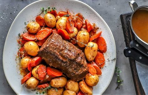 How To Cook Top Round Roast In Crock Pot - Recipes.net Round Roast Crock Pot, Slow Cooker Round Roast, Roast In Crock Pot, Crock Pot Keto, Beef Eye Round Roast, Top Round Roast Recipe, Roast Crock Pot, Eye Round Roast, Eye Of Round Roast