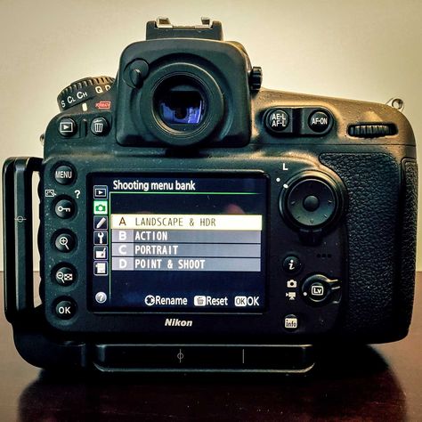 Nikon-D810-Shooting-Menu-Bank-2 : Select Bank Golden Hour Camera Settings, Nikon D810 Photography, Nikon Cameras, Nikon D810, Nikon D800, Photo Techniques, New Camera, Dslr Photography, Photography Basics