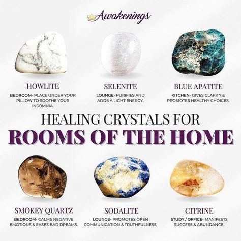 Crystal Placement In Home, Energy Stones Crystal Healing, Smudging Prayer, Wicca Recipes, Best Healing Crystals, Candle Magic Spells, Crystal Healing Chart, Bachelorette Pad, Healing Magic