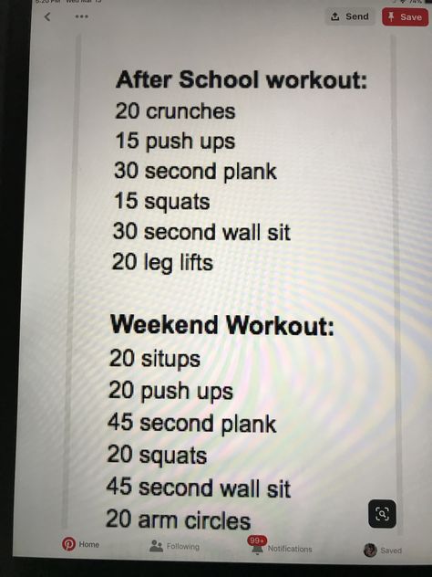 Easy After School Workouts, After School Workout Routine, After School Workout, Weekend Night Routine, Volleyball Workout, School Workout, Dance Warm Up, Night Routines, Weekend Night