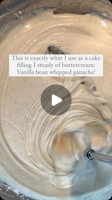 Vanilla Bean Cake Filling, Vanilla Bean Ganache Filling, Vanilla Bean Whipped Ganache Recipe, Whipped Vanilla Bean Ganache, Vanilla Bean Ganache, Whipped Ganache Filling, White Chocolate Filling, Cream Ganache, Dizzy Cook