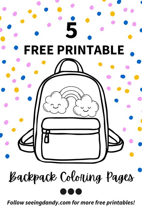 Spark your child's imagination this back to school season! Dive into these fun, free printable backpack coloring pages. Remember, the best art is messy and abstract. Encourage your little artists to color outside the lines and create some magic! Save and follow for more free printables! Backpack Printable, Backpack Template Free Printable, Themed Backpack With Character Print For Back To School, Preschool Back To School Coloring Pages, Backpack Coloring Page, School Supplies Coloring Pages, School Bag Coloring Page, Backpack Craft, Name Crafts