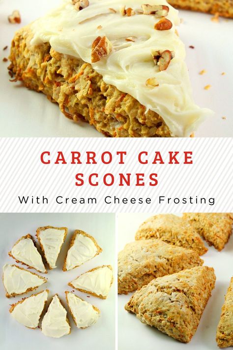 The carrot cake scones are a delicious, fluffy, and moist carrot cake scone recipe with a cream cheese filling that’s easy to make. Great for a special Holiday Brunch or Easter Breakfast. They are sure to impress your guests. Carrot Cake Scones, Classic Carrot Cake, Maple Cream Cheese Frosting, Maple Cream Cheese, Pecan Muffins, Maple Frosting, Easy Carrot Cake, Spiced Pecans, Maple Cream